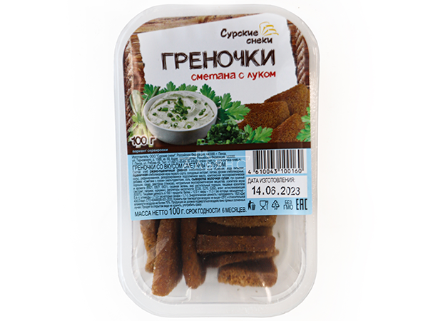 Сурские гренки Сметана с луком (100 гр) в Пятигорске