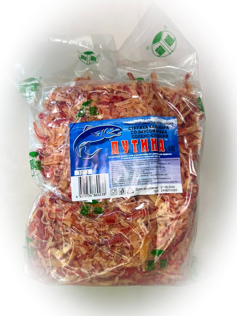Кальмар стружка со вкусом краба "Розовая" (ПУТИНА) в Пятигорске